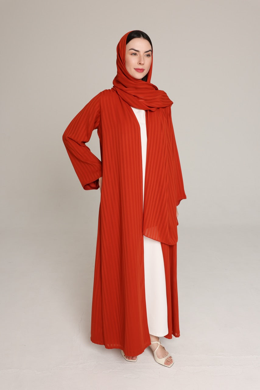 Burnt Orange Striped