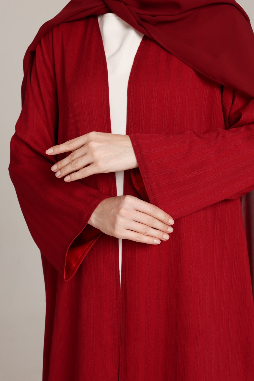 Red Striped Textured