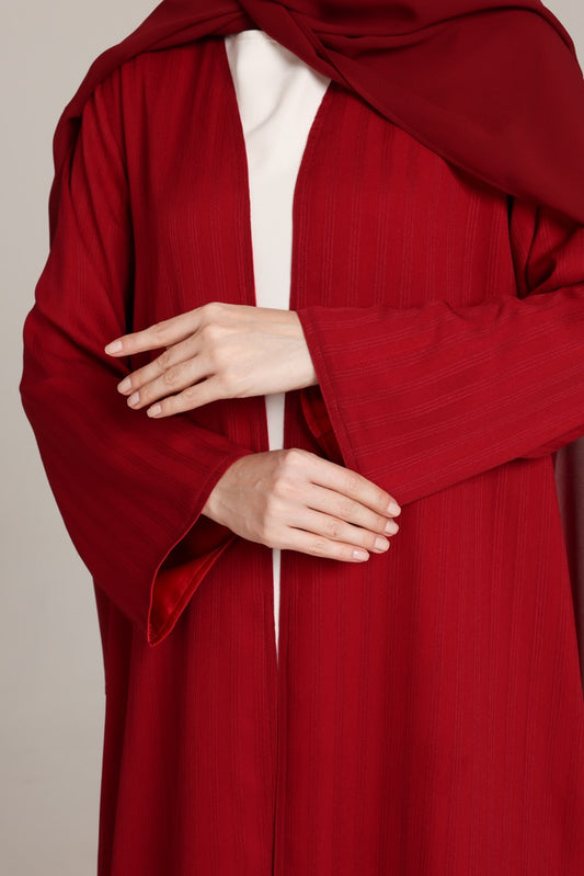 Red Striped Textured