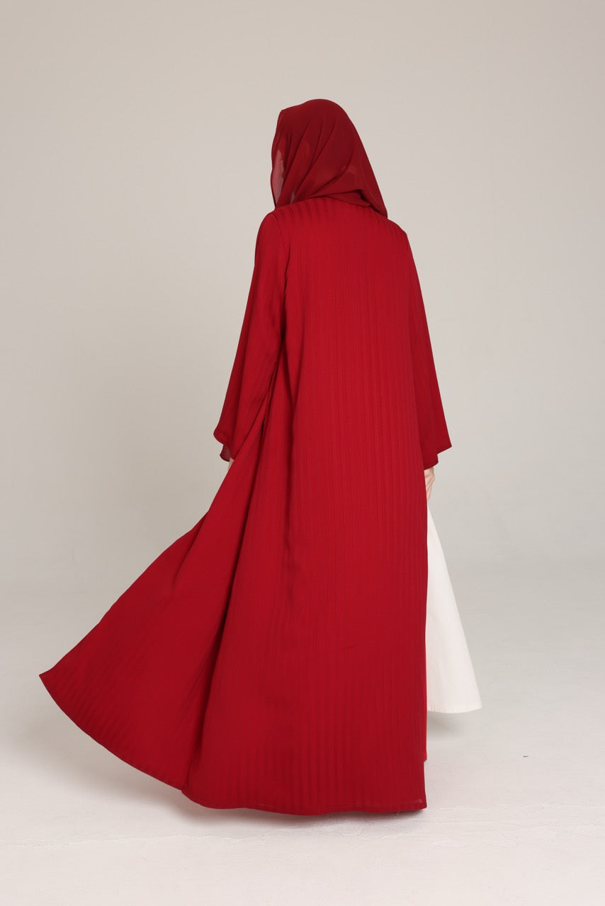 Red Striped Textured