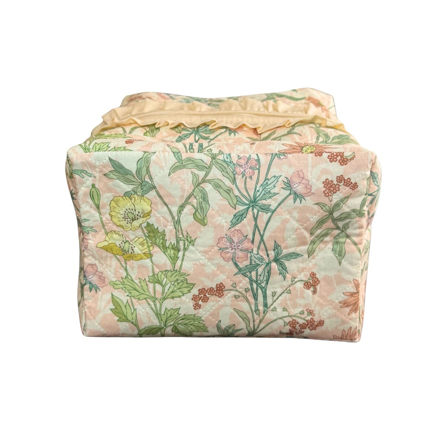Ophelia Liberty Ruffle Quilted Pouch - Large