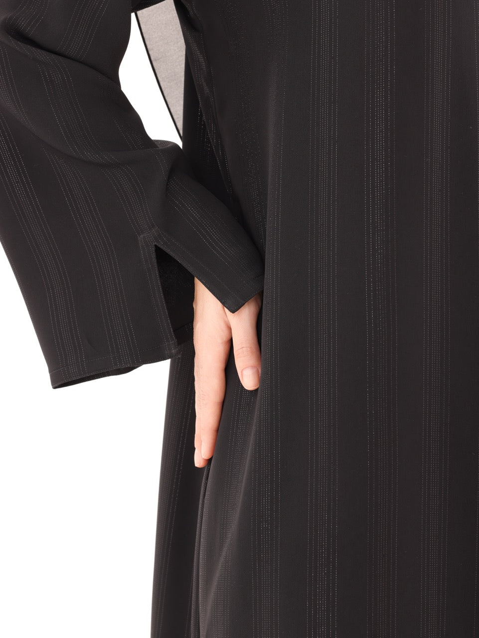 Black Metallic Striped