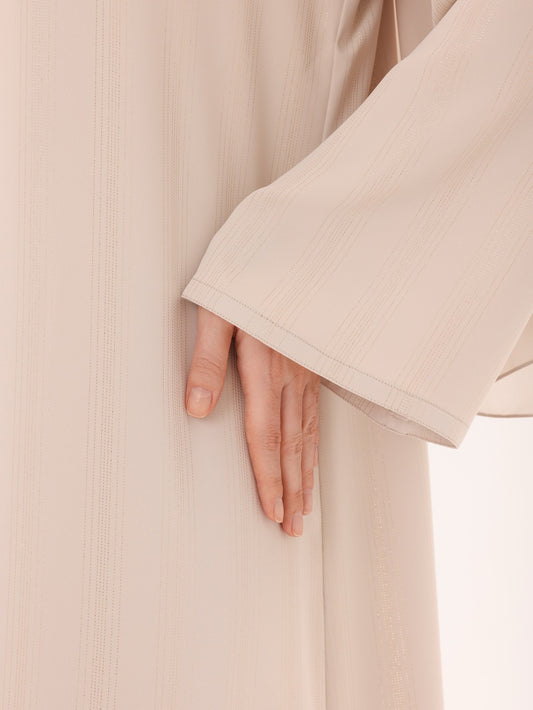 Beige Metallic Striped