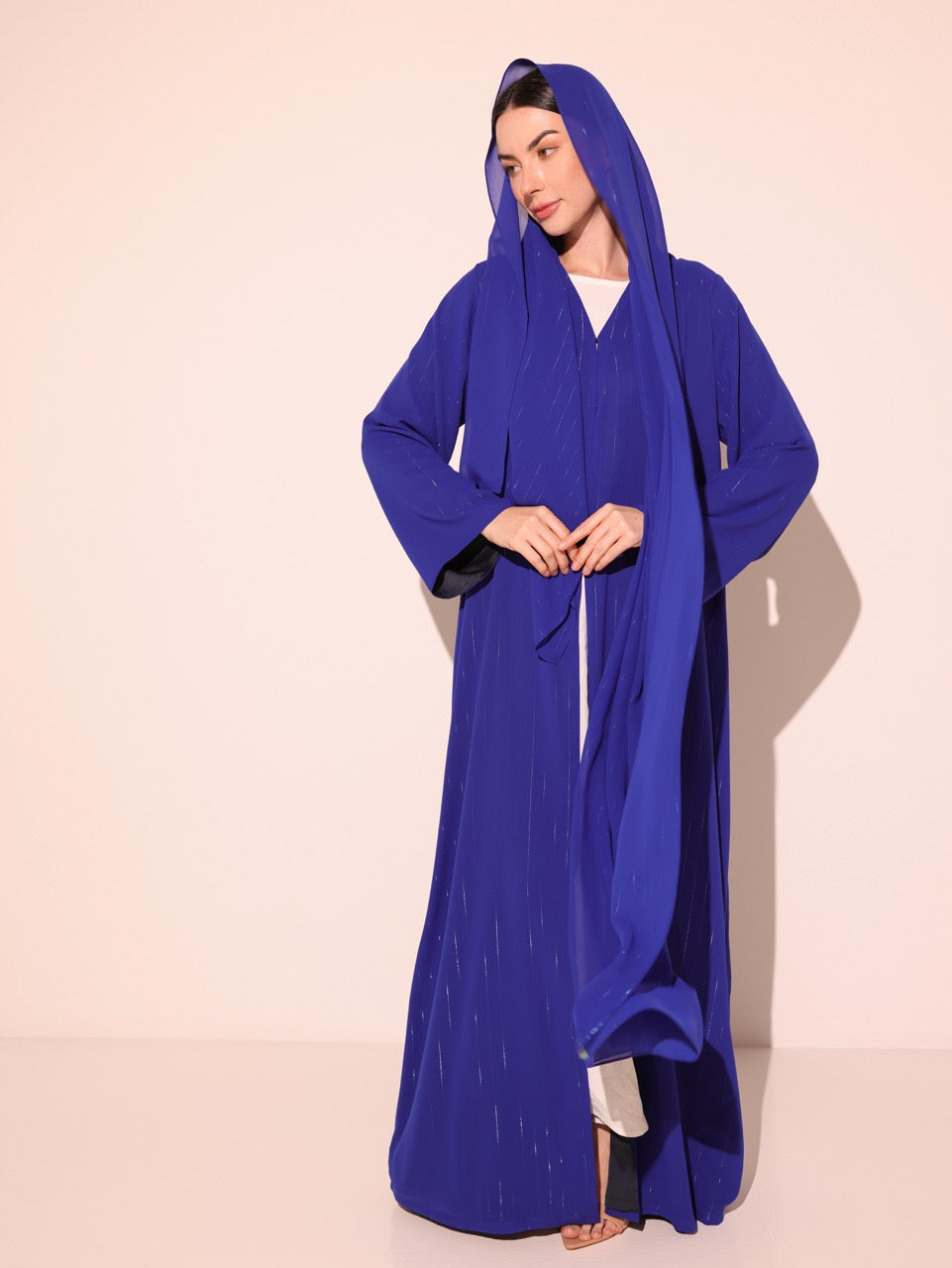 Royal Blue Metallic Striped