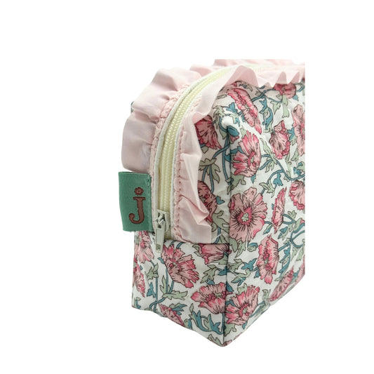 Astell Pink Liberty Ruffle Quilted Pouch - Small