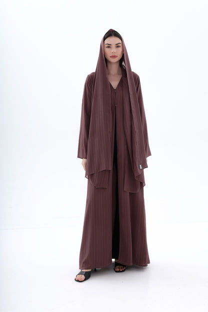 Mauve Metallic Striped