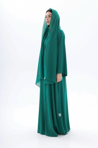 Emerald Green Metallic Striped