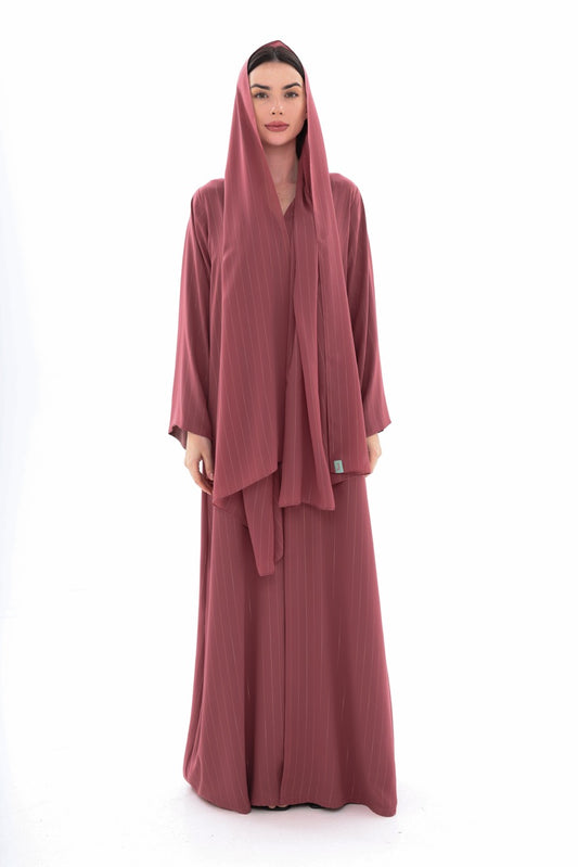 Dusty Rose Metallic Striped