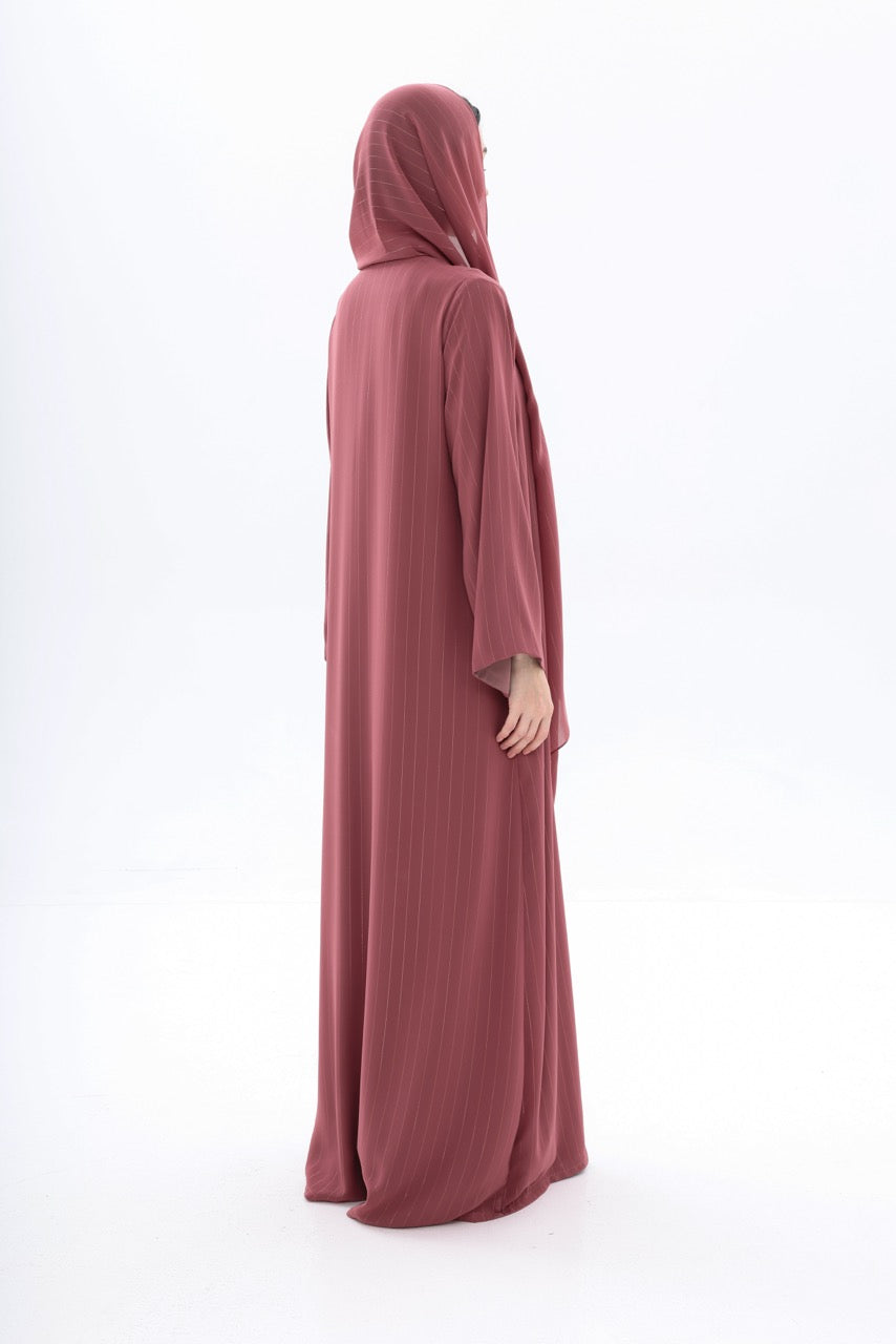 Dusty Rose Metallic Striped