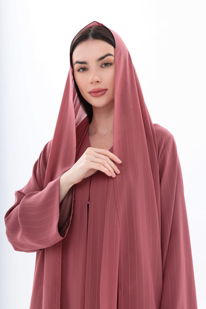 Dusty Rose Metallic Striped