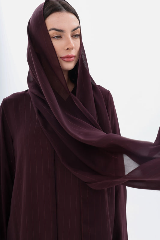 Mulberry Metallic Striped