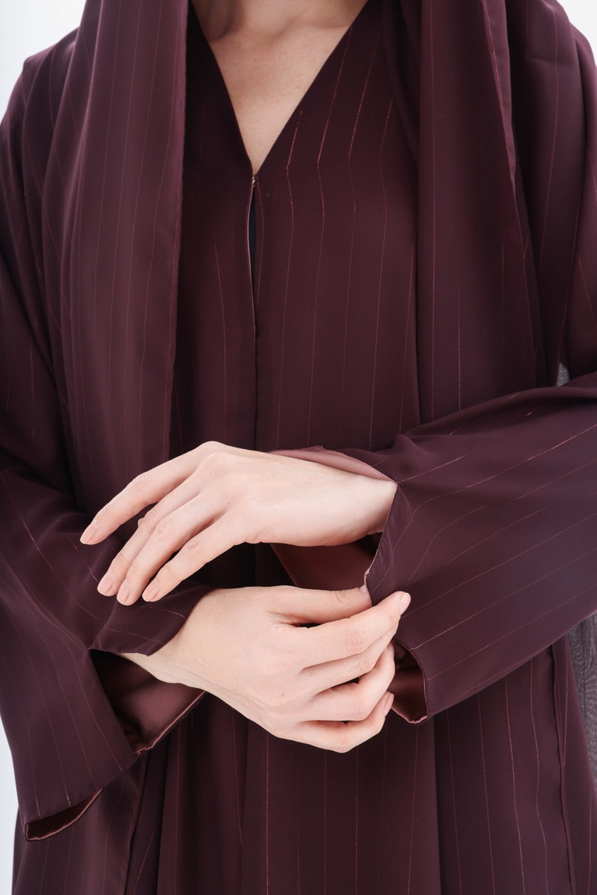 Mulberry Metallic Striped