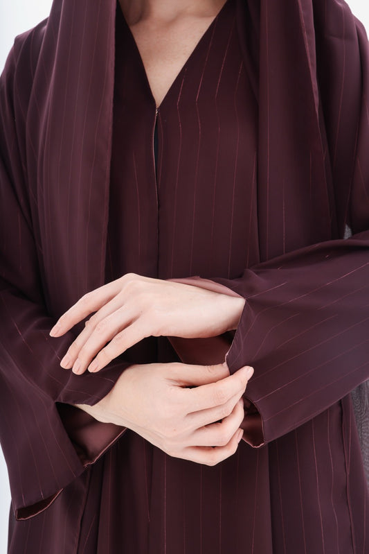 Mulberry Metallic Striped