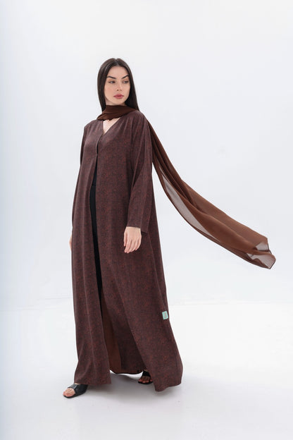 Brown Printed Petals