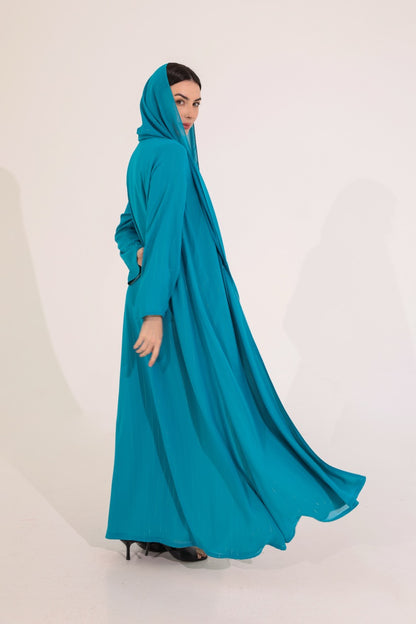 Teal Metallic Striped
