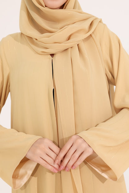 Vanilla Metallic Striped