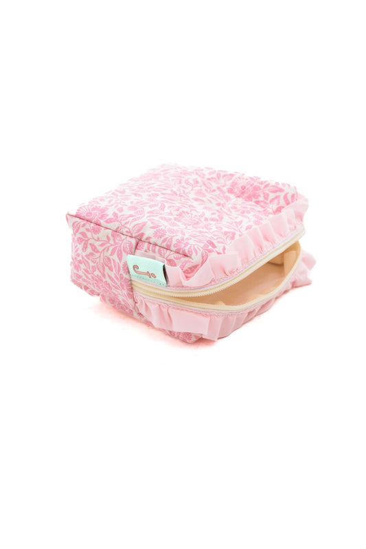 Mary Liberty Ruffle Quilted Pouch - Small