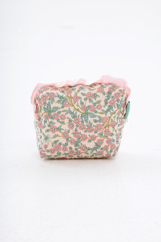 Empress Liberty Ruffle Quilted Pouch - Small