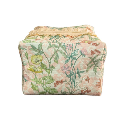 Ophelia Liberty Ruffle Quilted Pouch - Large