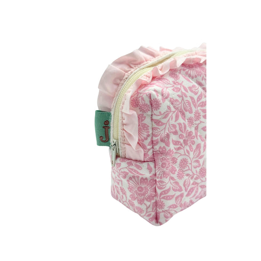 Mary Liberty Ruffle Quilted Pouch - Small