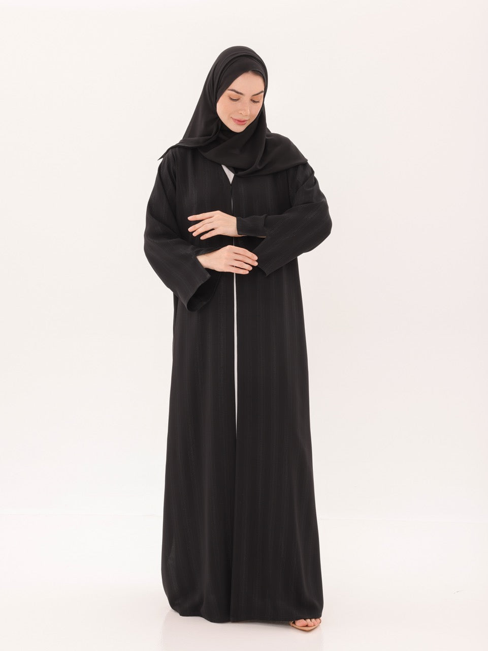 Black Metallic Striped