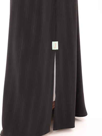 Black Metallic Striped