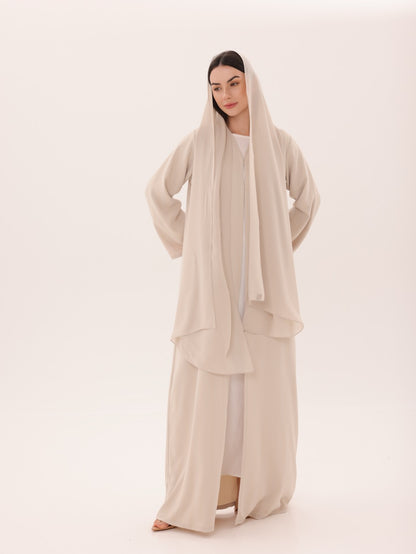 Beige Metallic Striped