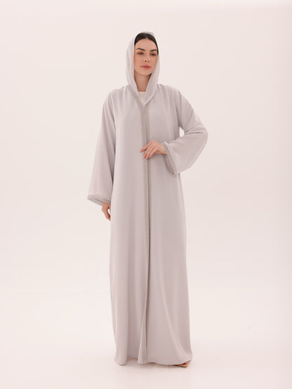 Light Grey With Crocheted Lace