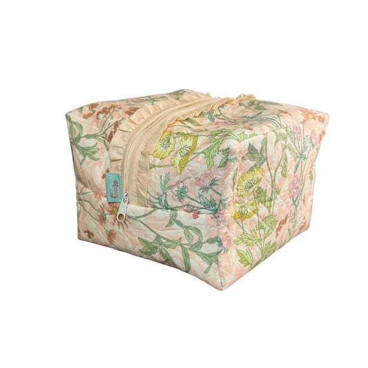 Ophelia Liberty Ruffle Quilted Pouch - Large