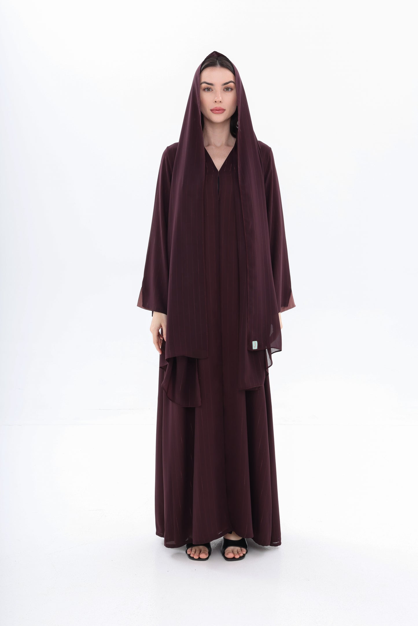 Mulberry Metallic Striped