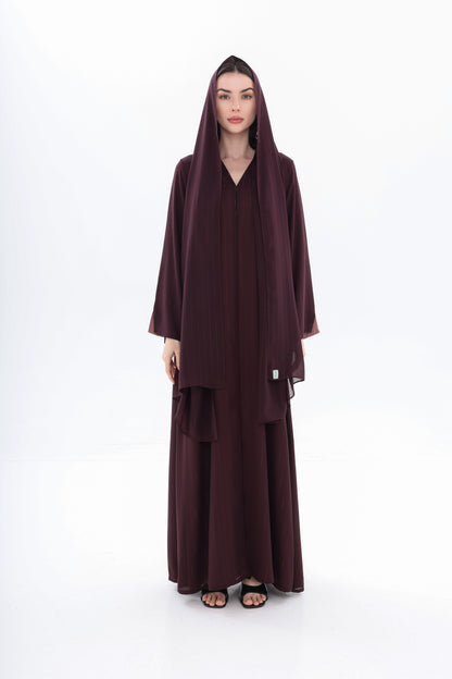 Mulberry Metallic Striped